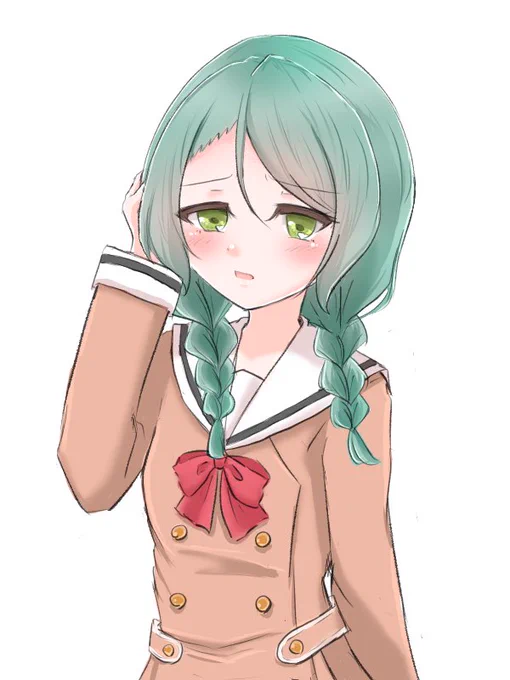 お題から紗夜さん。イヴちゃんヘアになってもらった。 