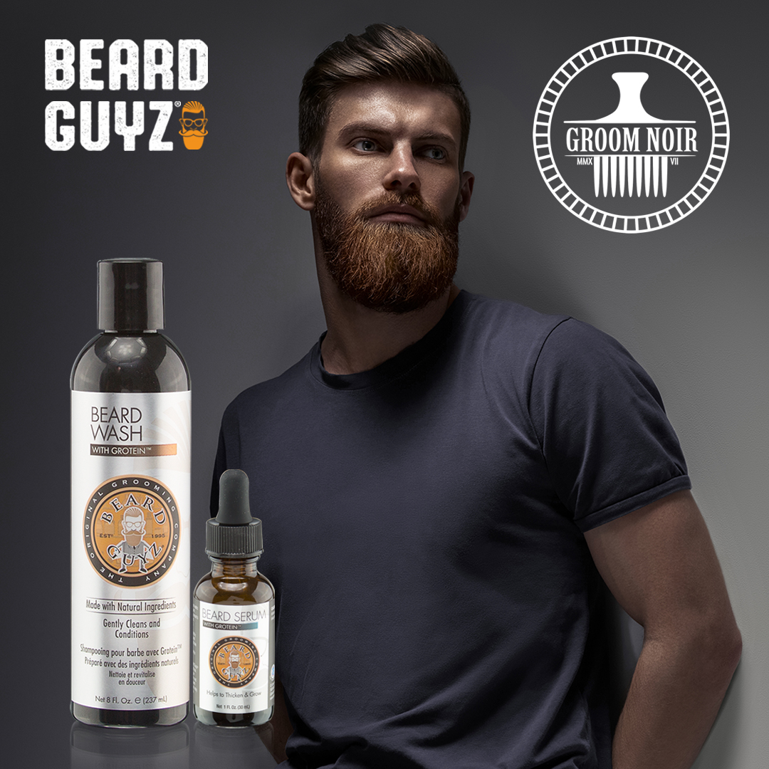 BeardGuyz's tweet photo. Beard Guyz Beard Wash &amp; Beard Serum, now available in the UK &amp; Europe @GroomNoir. 

Check ‘em out! 
.
.
#BeardOfTheDay #BGBOTD #BeardsOfInstagram #BeardGuyz #BeardLife #Bearded #Beards #BeardLover #BeardsOfIG #BeardedMan #StayBearded #Yeard #BeautifulBeards #BeardedSelfie https://t.co/NACTQsh3yg