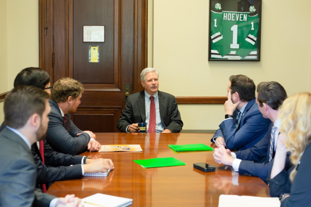 SenJohnHoeven's tweet photo. Discussed the importance of an affordable, reliable grid with @NDAREC members this week. Cracking the code on #CCUStech and utilizing our abundant ND lignite is key to keeping the lights on 24/7. https://t.co/PHsSuu7NWR