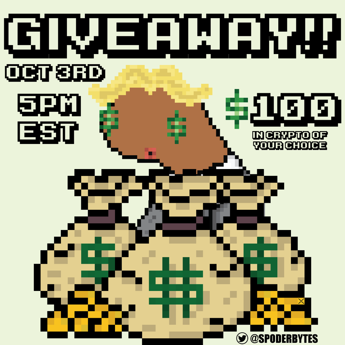 SpoderBytes's tweet photo. Saturdays are for the SPODERS!
We are giving away $100 in a crypto of your choice. 

Rules:
1. Follow @SpoderBytes twitter
2. Join discord https://t.co/BWvHwb1bnJ 
3. Like, retweet this tweet, &amp; tag 3 friends        
4. Comment your discord username

Deadline: 10/3 @ 5pm EST https://t.co/ZgDfzyb7fh
