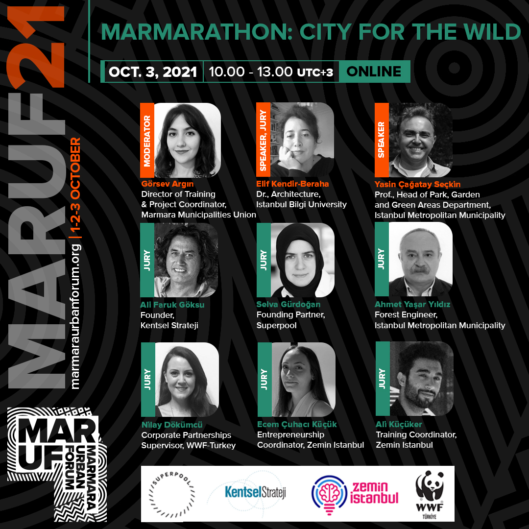 MarmaraUrban's tweet photo. @BiLGiOfficial @cagatay_seckin @alifarukgoksu @superpoolorg @WWF_TURKIYE @zeministanbul "Marmarathon: City for the Wild" will be held tomorrow, October 3 from 10:00 to 13:00 (UTC+3 – İstanbul) at #MARUF21.
Register now: https://t.co/RMO6pUc7U7
#CitiesDevelopingSolutions #ReThinkCoAct https://t.co/sfLGH1bzZY