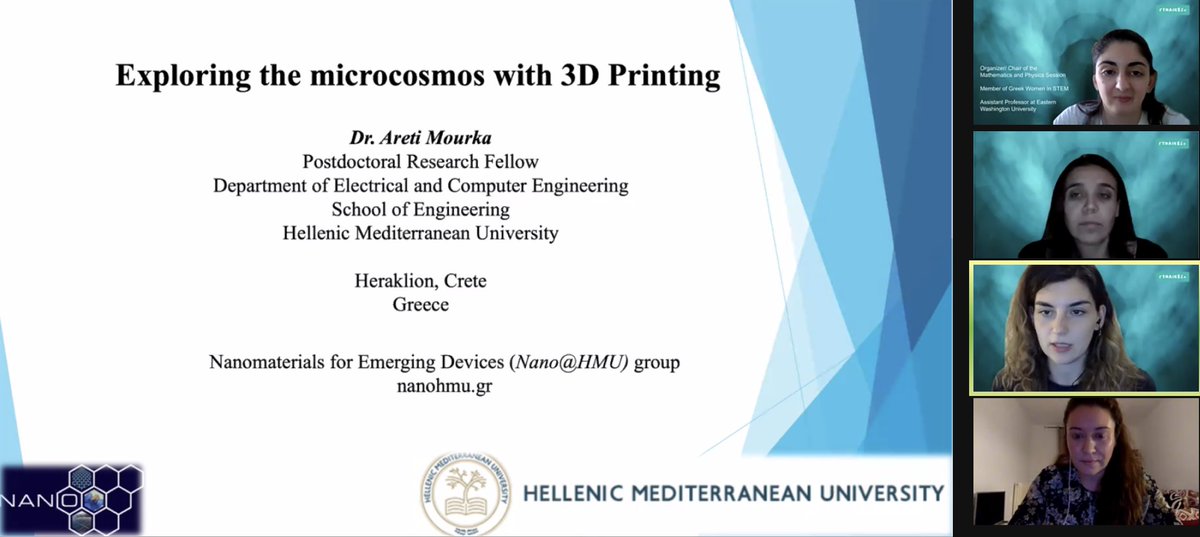 #Mathematics &amp; #Physics session is coming to an end with <a href="/areti_mourka/">Areti Mourka</a> talk on #3Dprinting 🎉
