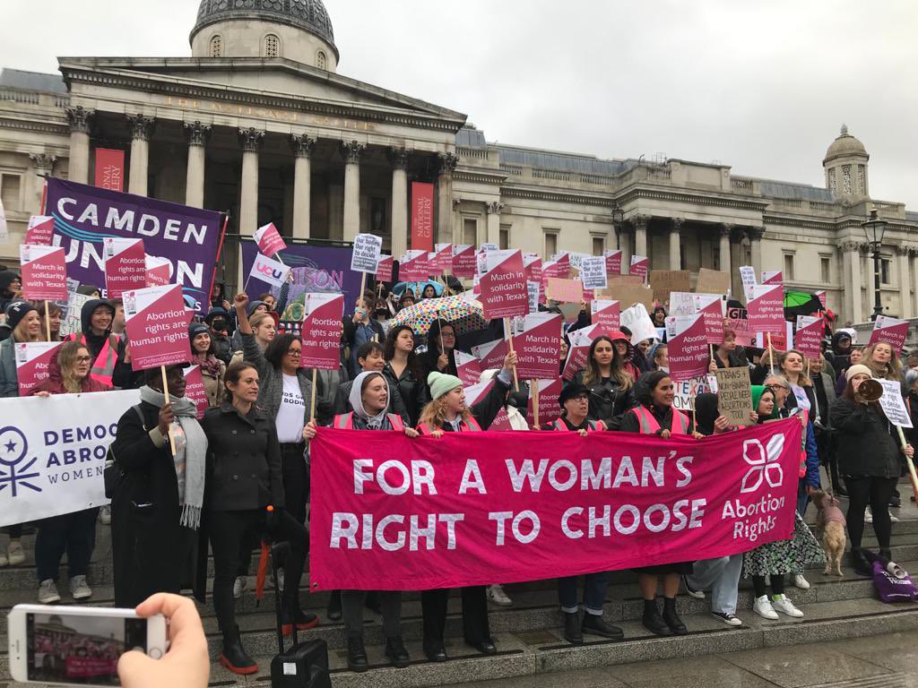 ManduReid's tweet photo. Some excerpts from my speech at the solidarity with Texas #DefendAbortion march in London today:

“Women in Texas have been utterly betrayed by a far-right ideology that seeks to impose inhumane restrictions on our freedoms, our rights, and our humanity.” #BansOffOurBodies 1/5 https://t.co/5fWjNb7dIc