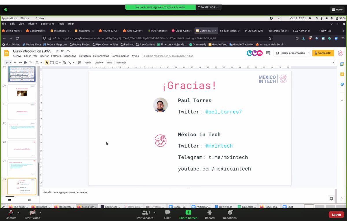 lnxzpn's tweet image. Les invitamos a unirse a la comunidad @MxinTech. 

Este Sábado se llevo a cabo el curso de introducción a Amazon Web Services (AWS).