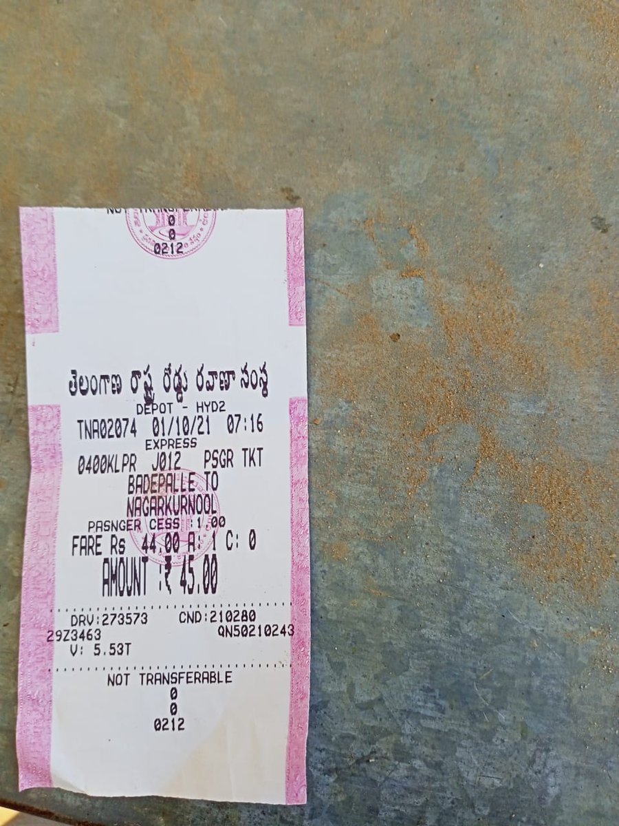 AnnamManisha's tweet photo. My dad was travelling in TSRTC, he asked driver to drop him at request stop but he was denied. When dad insisted them adhere to the rules, driver finally stopped and the conductor pushed him out of the bus. Requesting proper action against them. #staffmisconduct @KTRTRS @TSRTCHQ https://t.co/n94nAP8gnj