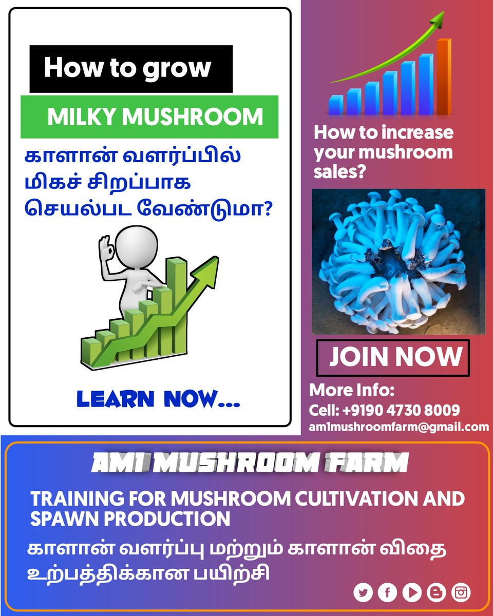 #Am1MushroomFarm #agriculture #karaikal #Tamilnadu #Puducherry #ambagarathur 
Training for mushroom cultivation and spawn production 》 #oystermushroom #mushroom #news #tamil #india #instagram #todaytrend #mushroomgrow