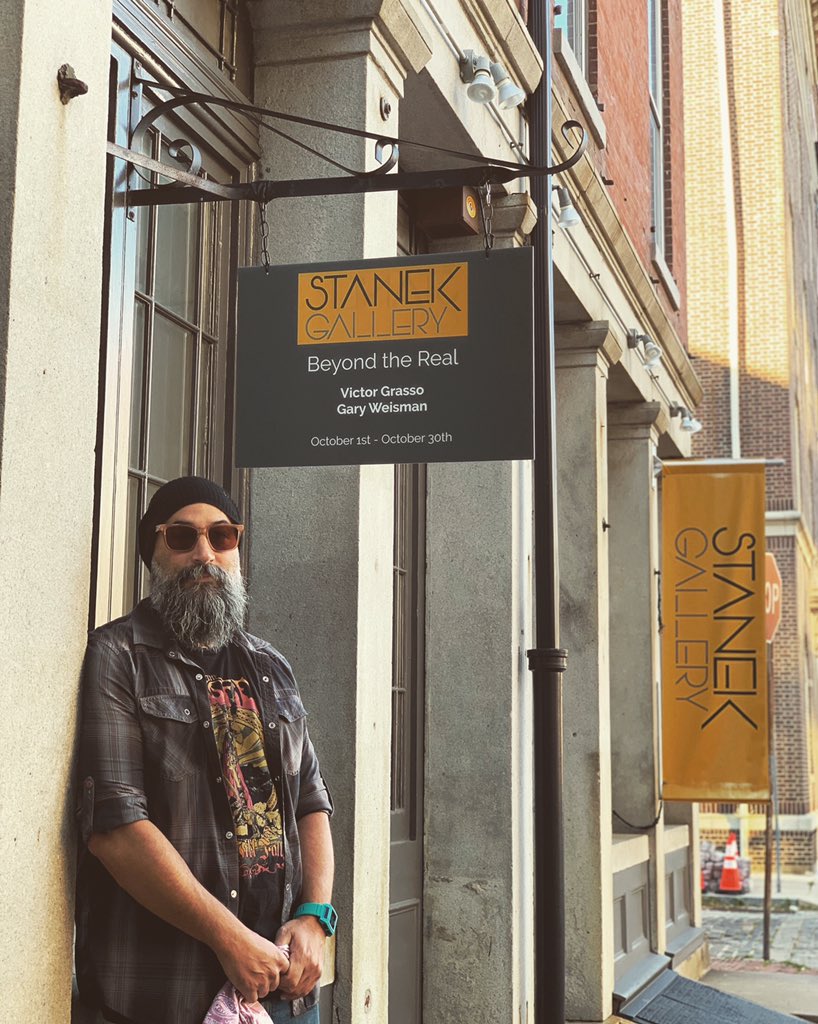 VictorGrasso_'s tweet photo. Thank You! To everyone who came out to the opening last night @stanekgallery in Philly! My family, friends, Stanek Gallery and all who came from far to support me and see the work, I am grateful. 
The exhibition runs until The end of the month.
Thank You,
Cheers! https://t.co/tN2w3SQ282