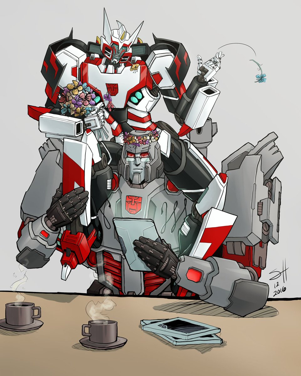 ladyofdragons's tweet photo. Since it's #megadriftweek thought I'd repost this old art I made. Maybe it suits for prompt #4 poetry/muse or #5 bittersweet/tender? 
@megadriftweek #megadrift #transformers https://t.co/tQerLGjxCQ