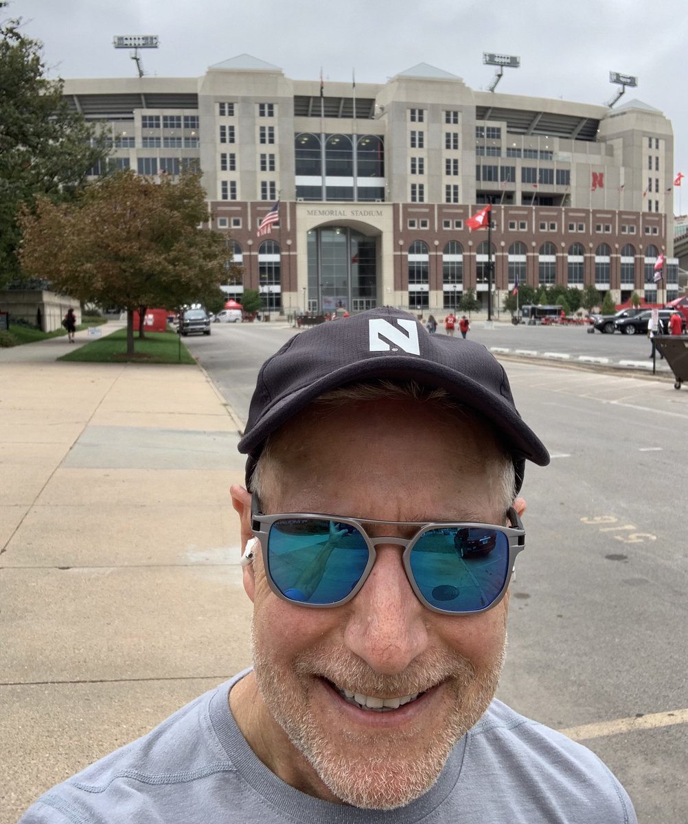 DaveEanet's tweet photo. Ready!  Let’s go! @NUFBFamily vs #Nebraska. Pregame 6:00 CT @WGNRadio Varsity Network app from @Learfield #gocats https://t.co/JhLHAOFVe1