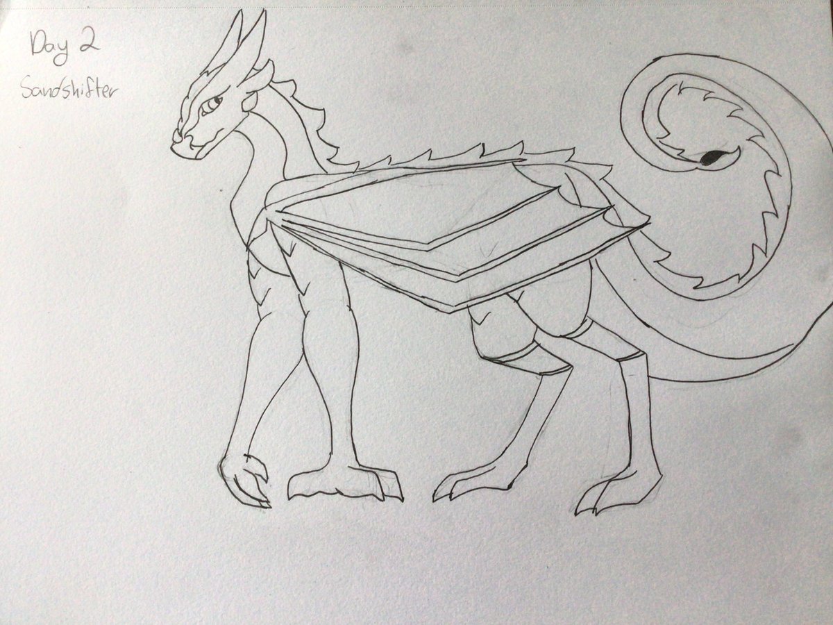 Day 2 of OCtovber, so here is Sandshifter! He is Shadowseekers mate and former animus dragon (he is a sandwing). 

#oc_tober2021 #OC_tober #art