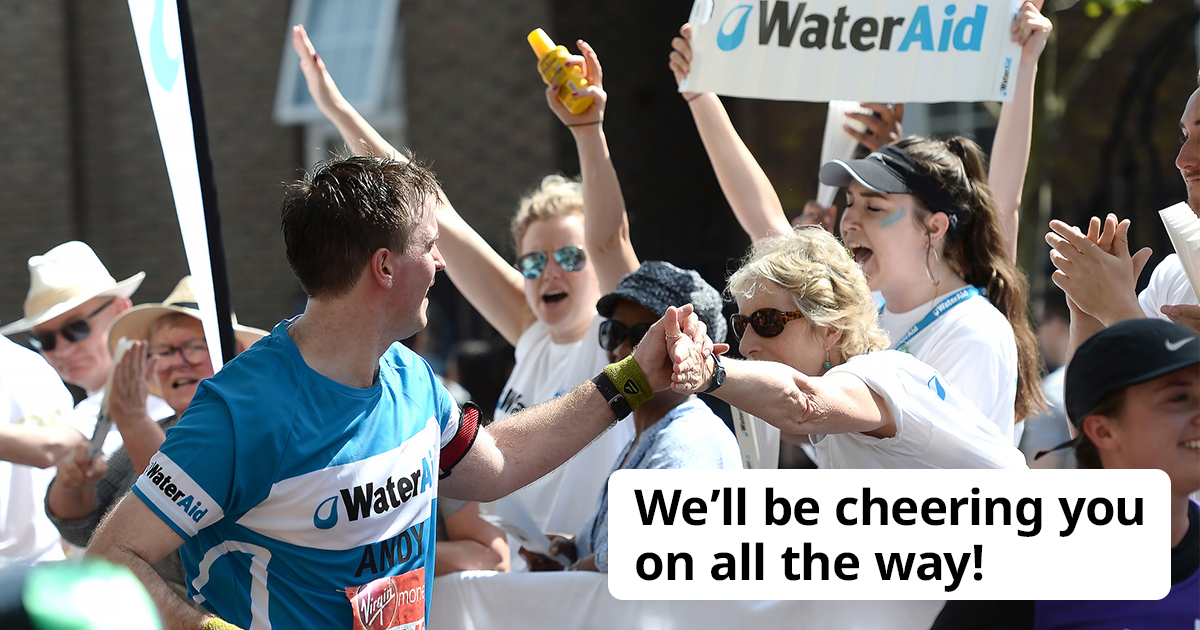 WaterAidUK's tweet photo. Good luck to all #TeamWaterAid runners taking part in the @LondonMarathon tomorrow 💪 You've got this.
If you’re running for us, keep an ear and eye out for cheerers in Isle of Dogs and Embankment! #LondonMarathon https://t.co/8ZtTJfpzhn