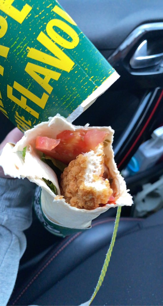 Ebbs011's tweet photo. Lost all trust in @McDonalds I’m absolutely gutted to have just bitten into my veggie wrap and its chicken. I will not be returning. @vegsoc https://t.co/ez3cF1B6xD