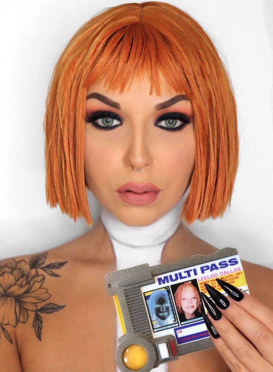 🔶 LEELOO DALLAS 🔶 2/31 #31DaysOfHalloween #Leeloodallas #halloweenmakeup, image size:881x1200
