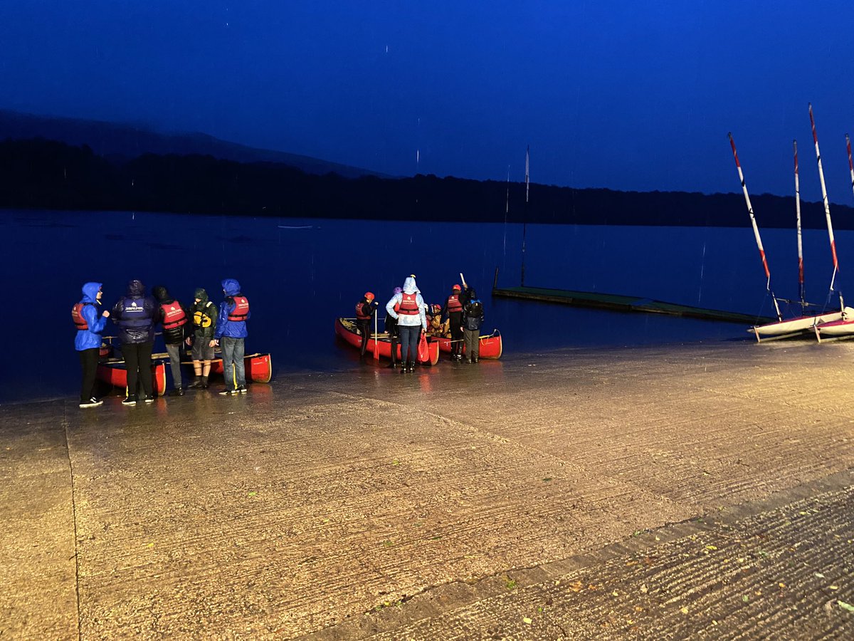MSJBolton's tweet photo. Getting in the boats for a paddle! Look at that sky! It’s pouring down but year 11 are still excited to go - nothing can dampen our spirits! #MSJCommunity #MSJYear11 @AndertonCentre https://t.co/mT1s5dbvRD