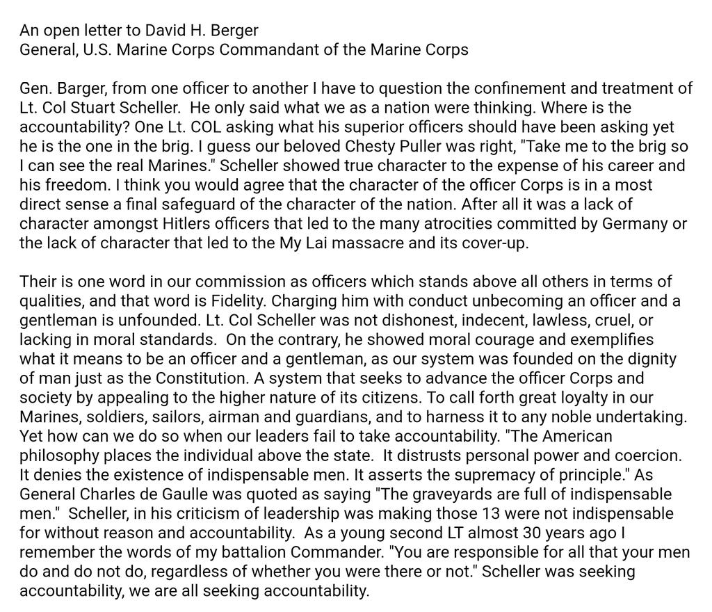 PeterBr44423097's tweet photo. @CMC_MarineCorps @USMC #LtColStuartScheller @RepTroyNehls @DanCrenshawTX https://t.co/G2tFYh2k5F