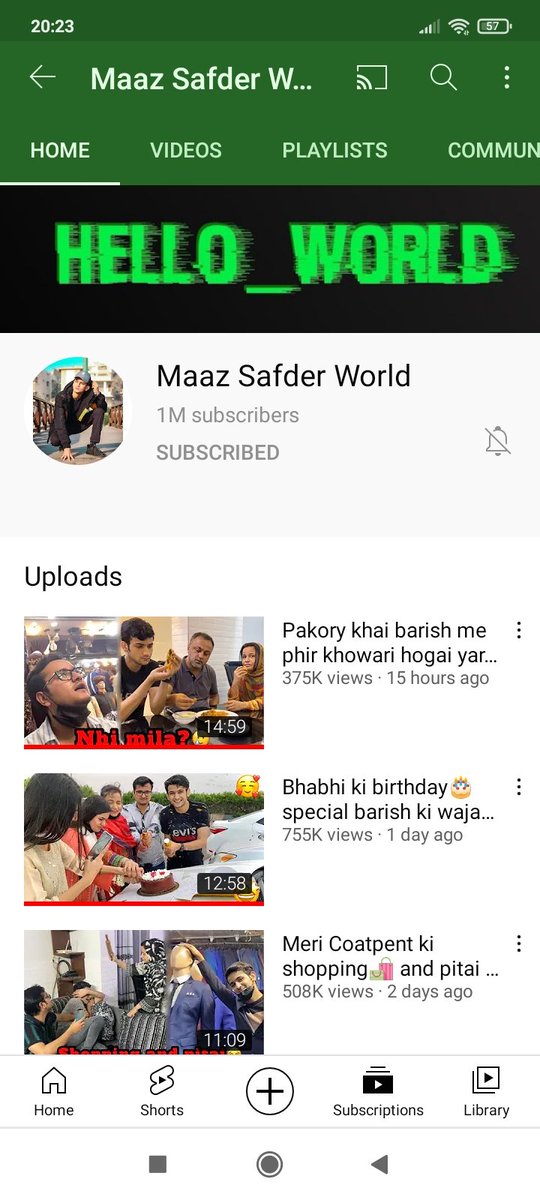 AmanFat82102166's tweet photo. #1Mmaazsafderworld
Happy 1 million subscribers on you tube🥰🥰
First daily vlogger of Pakistan
#maazsafder https://t.co/qJ6TDYfKzE