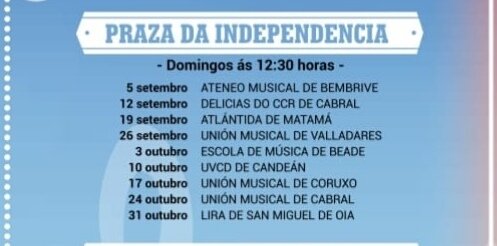 bandabeade's tweet photo. Mañán, se o tempo o permite, estaremos na praza de Independencia as 12:30. Agardámosvos. # bandaescolamúsicaBeade #bandaBeade #Vigounmardebandas https://t.co/XvsdsUZ5AB