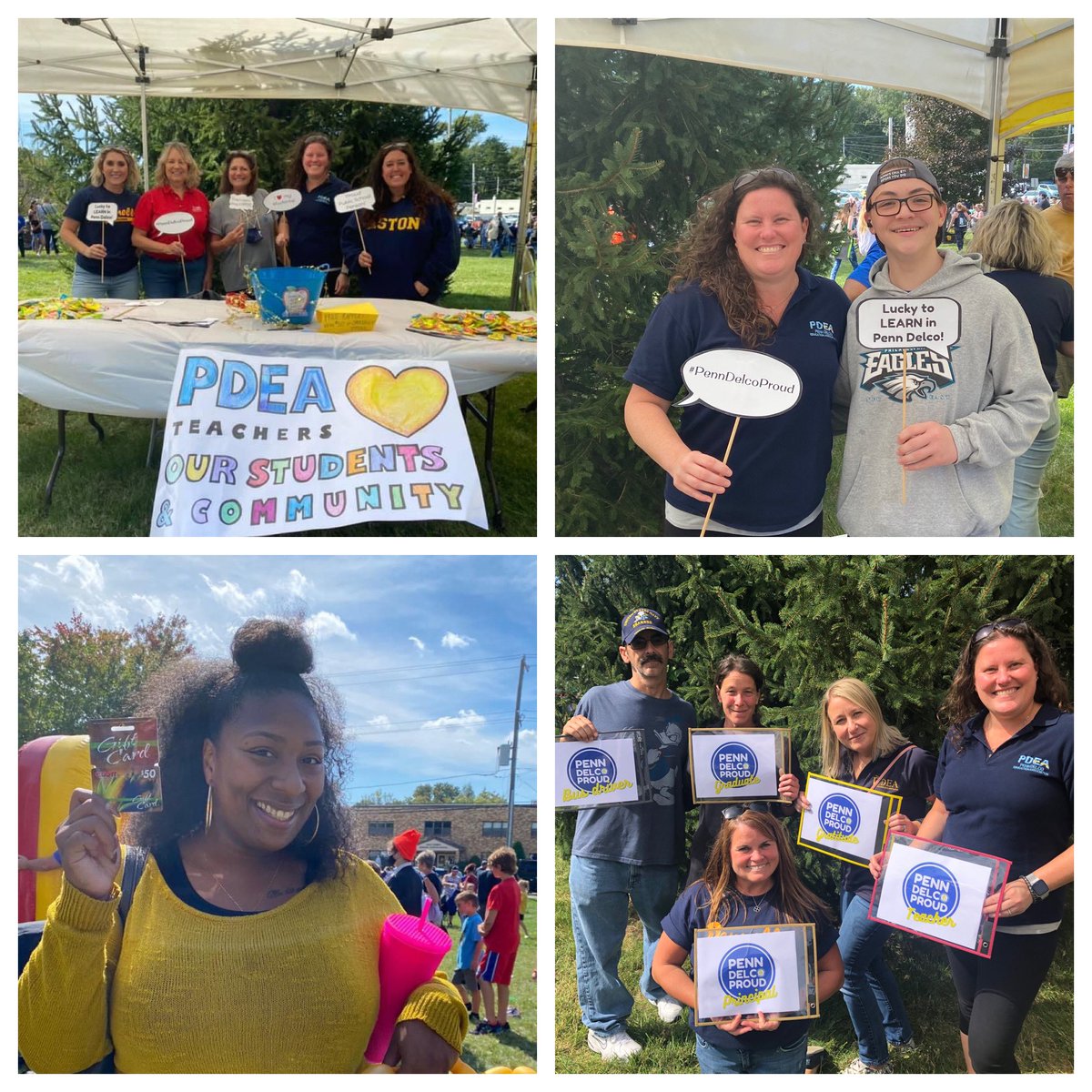 narmbruster28's tweet photo. Another year with perfect weather for #AstonCommunityDay with  #PDEAproud members and #PennDelcoProud staff, students and families! We raffled off great prizes for our community members and enjoyed great giveaways from local businesses💙💛 https://t.co/SoY377BGs4