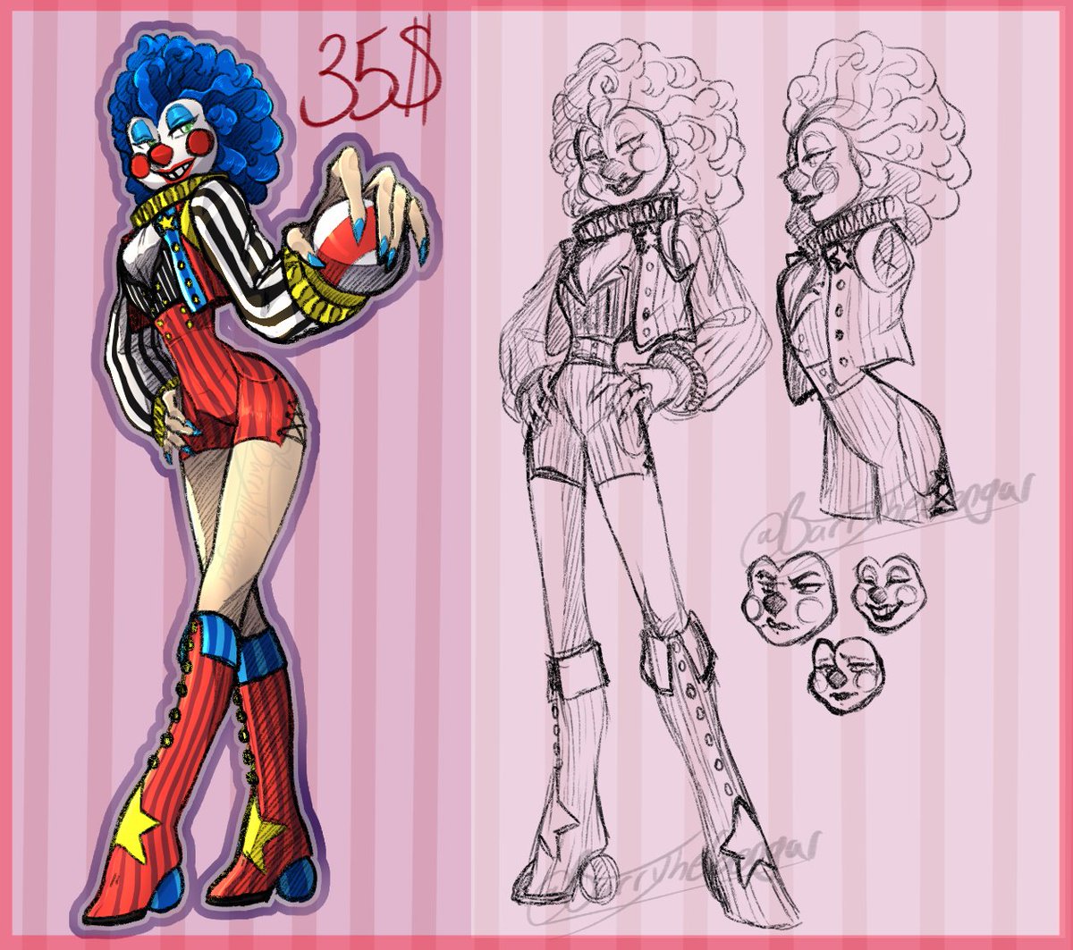 BarryGengar's tweet photo. Clown gal adopt #adopt #adoptable #clown #clownadopt https://t.co/EtbaZTXv9w