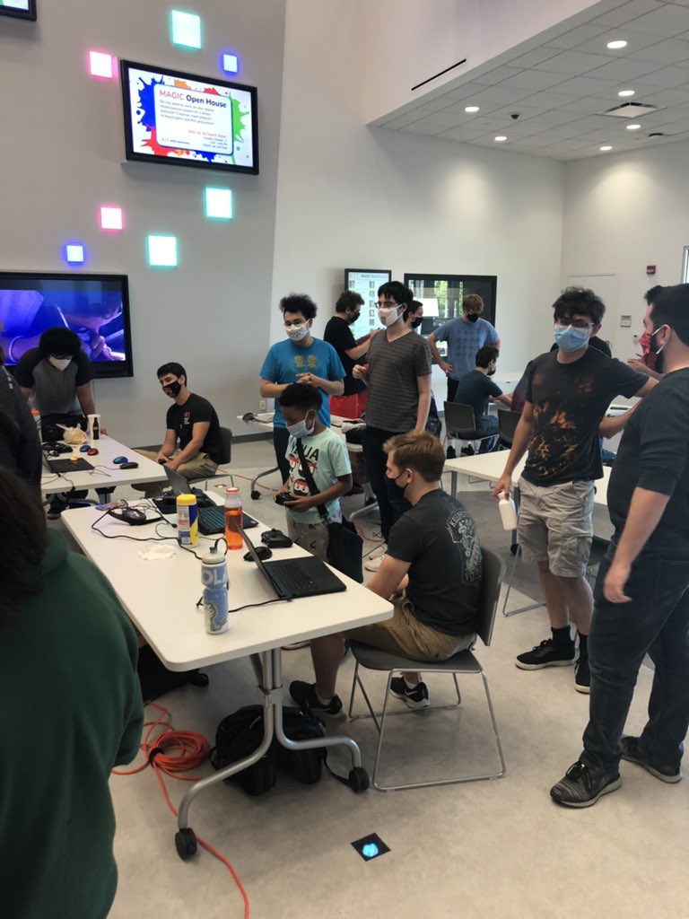 AGNostalgia1's tweet photo. Came out to test some games developed right here in Rochester by some amazing talent. We have some low key gems that I know a lot of yโall would enjoy ๐๐ฎ @bclikesyou thanks again for letting us come through! #rocgamedev #gamedevs #agn #local #rit #videogames #ritmagiccenter https://t.co/zgxpR15bIN