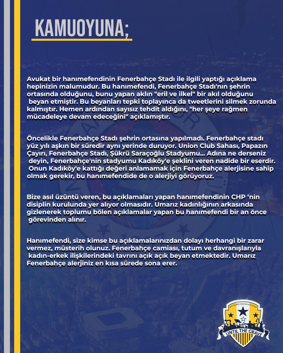 UntilTheGraveFB's tweet photo. Fenerbahçe Stadı! https://t.co/hcbC8Uj8AI