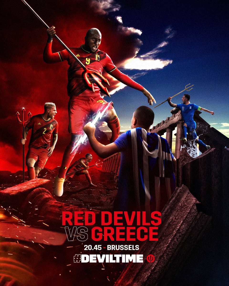 PedrowBE's tweet photo. @BelRedDevils Vous pourriez faire une affiche de ce style à l'occasion de cette ligue des nations pour le match Belgique - France et celui d'après.
Ça serait chouette, ce graphiste est vraiment très fort ! 
#FINAL4 #BELFRA https://t.co/4t5YHoCt6V