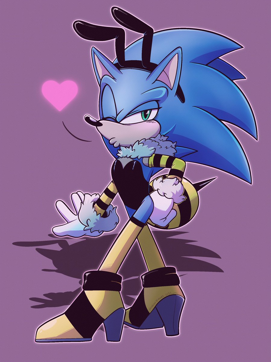 vanessasonica's tweet photo. It’s spooky month! Fear him, he’s ready to sting you x3 ~ #sonic #SonicTheHedeghog #Halloween #beeboi https://t.co/QVROyBkSyn