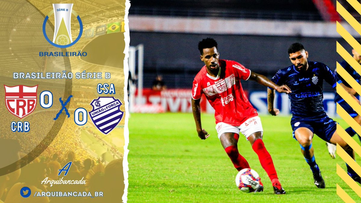 #SérieB🏆| ¡FINAL DEL PARTIDO!

En un clásico con pocas emociones, CRB y CSA empataron 0x0. Este resultado aleja a CRB del G4.