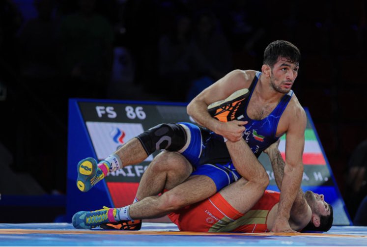 SourianHamid's tweet photo. David Taylor and Hassan Yazdani will be meeting again in the 86kg final. #unitedworldwrestling #IRIwrestling #Norway2021 https://t.co/GhIbpaRbF9