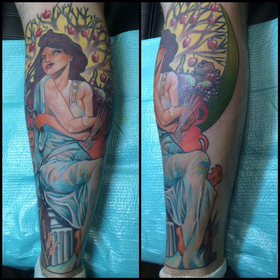 8clevercadaver3's tweet photo. Fun Mucha inspired piece I did awhile back. 
.
.
#mucha #tattoo #tattooartist #texastattooer #texastattoos #dentontattoos #dentontx #clevercadver https://t.co/Bkn3ryeob2