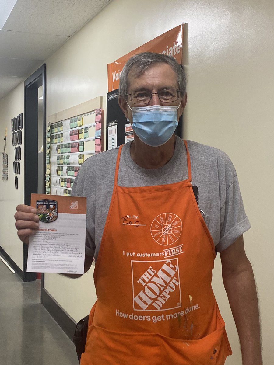 Bob &amp; Diane receiving Homers for best in class In-Stock position! I scanned their whole Dept the other day &amp; found every hole was a true 0 &amp; no PD’s. The OH’s are also in good shape! What an Amazing Job! #CustomerService #Passion #InStock