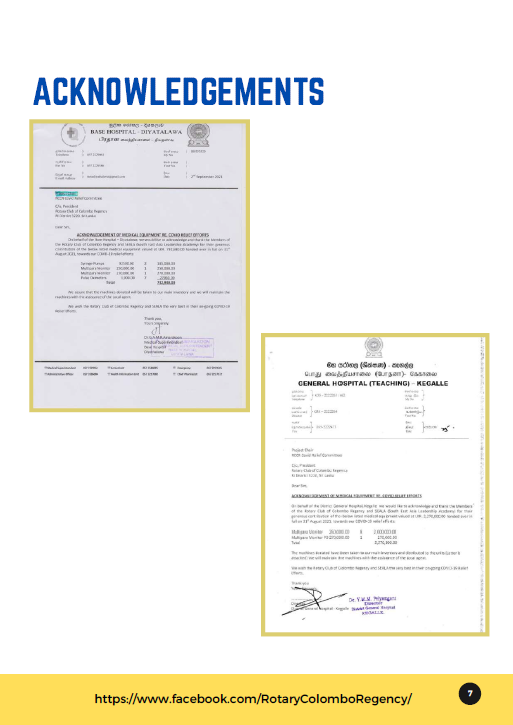 CMB_Regency's tweet image. RCCR Covid Relief - Phase 2: 
Base Hospital, Diyatalawa &amp;amp; General Hospital Kegalle - Sri Lanka

PROJECT REPORT
reliefforsrilanka.blogspot.com/2021/10/blog-p… 
.
.
.
#RCCR #rccrcovidrelief #rotary #rotaryinternational #rotarysrilanka #covidrelieflk #SEALA