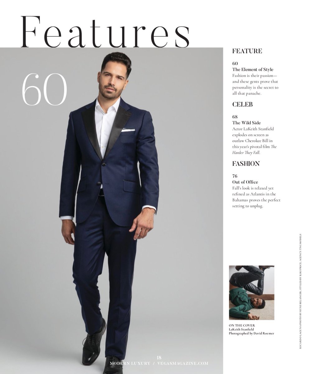 Ricardo_Laguna's tweet photo. Pick up the October issue of @VegasMagazine to find out The #ElementOfStyle and let me know what you think!?!?
👔
#FashionPhotography #VegasLife #VegasMagazine #FashionBlogging #TNGmodels #dapperman #styleformen #mensaccessories #tailoring @tngmodels @RyneBelanger https://t.co/nN4aLe0Eqi