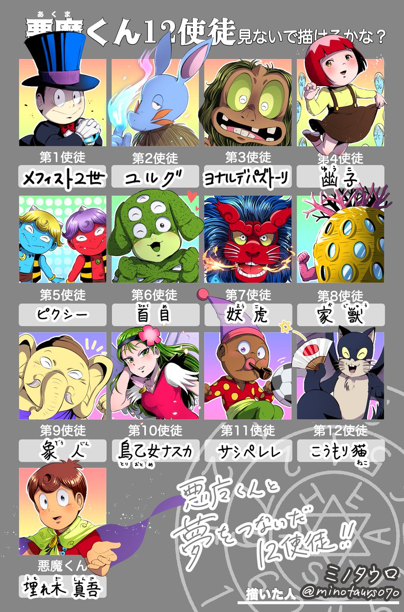 Twitter 上的 Mi Notaur 言い出しっぺ参戦します 埋れ木悪魔くん12使徒 全員見なずに間違い無く描けてる はず 悪魔くん12使徒見ないで描けるかな T Co Q6o4nghyam Twitter Twitter 上的 Mi Notaur 言い出しっぺ参戦します 埋れ木悪魔くん12使徒 全員見なずに間違い無く描けてる はず 悪魔くん12使徒見ないで描けるかな T Co Q6o4nghyam Twitter