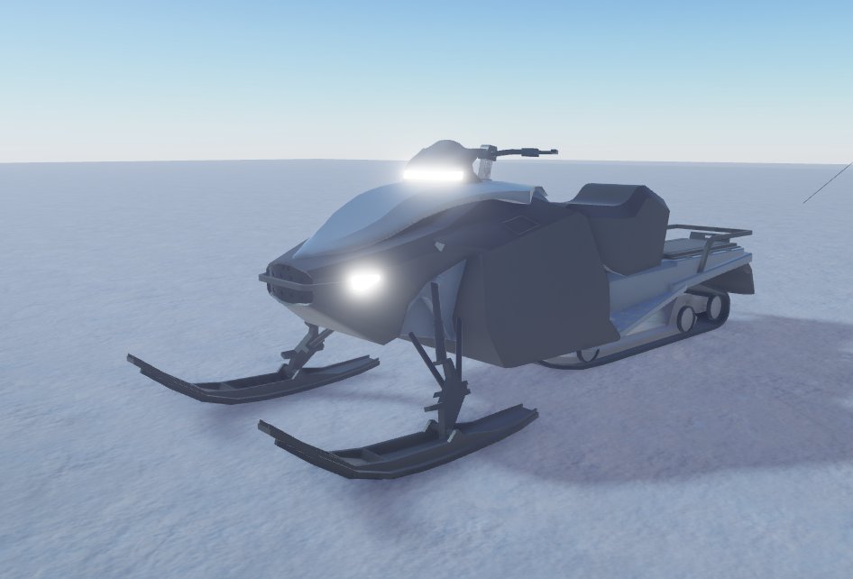 LightWorksDev's tweet image. Arctica Snowmobile model

#Roblox
#RobloxDev