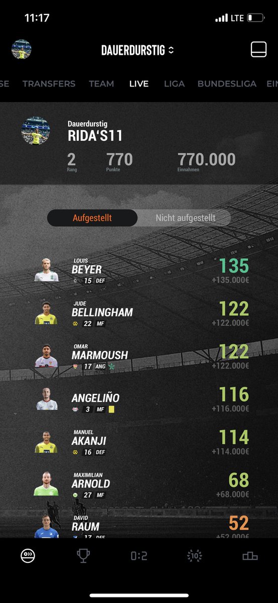 rickyduda's tweet photo. @KICKBASEAPP wow, bin mal einigermaßen zufrieden! Morgen dann noch #Öztunali https://t.co/irorjvxisA