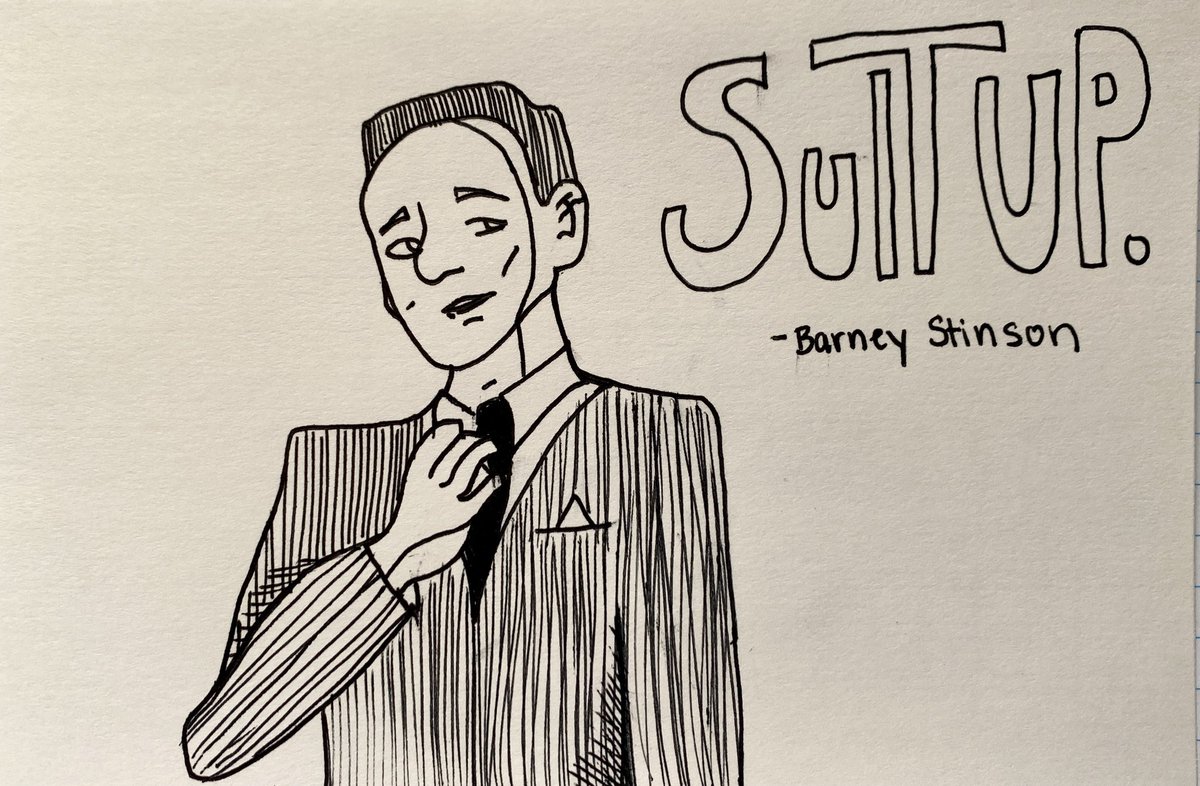 MeredithP11's tweet photo. Inktober day two prompt. Inspired by the second greatest tv show. @NAHS4AFHS @AFHSVisualArts @JenCave_73 https://t.co/Z0xX7xPzCN