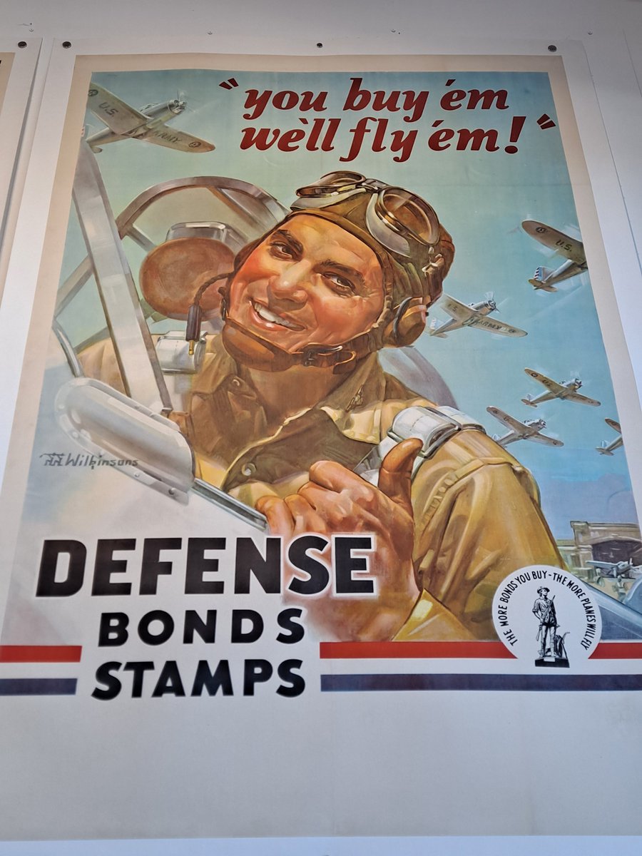 Title: You Buy 'Em We'll Fly 'Em
Date Printed: 1942
Size: 60" x 40.25"
Condition: Very Fine
$1,600

#vintageposter now available at realoldpaper.com