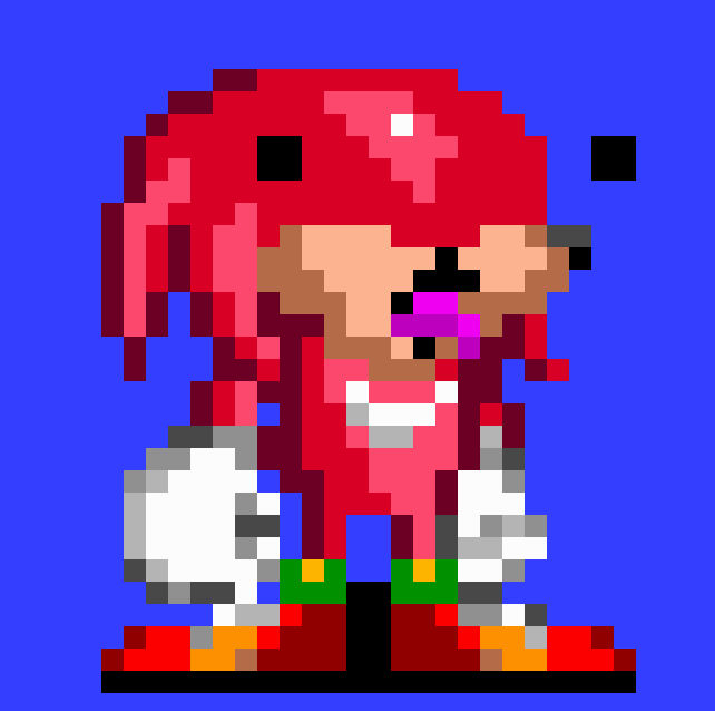 AudioReam on X: I tried to do a Sprite of Knuckles from Sunky.MPEG.   / X