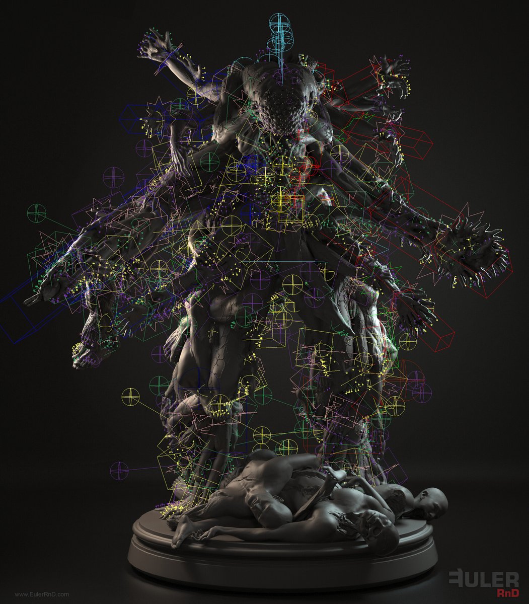 SpriggsIan's tweet photo. @NhantumboKelvin @NeillBlomkamp @oatsstudios @EulerRnd rigged it. 5711 Joints, 4712 controls, 12603 constraints, 65129 nodes :P https://t.co/AHf1bI4zsw