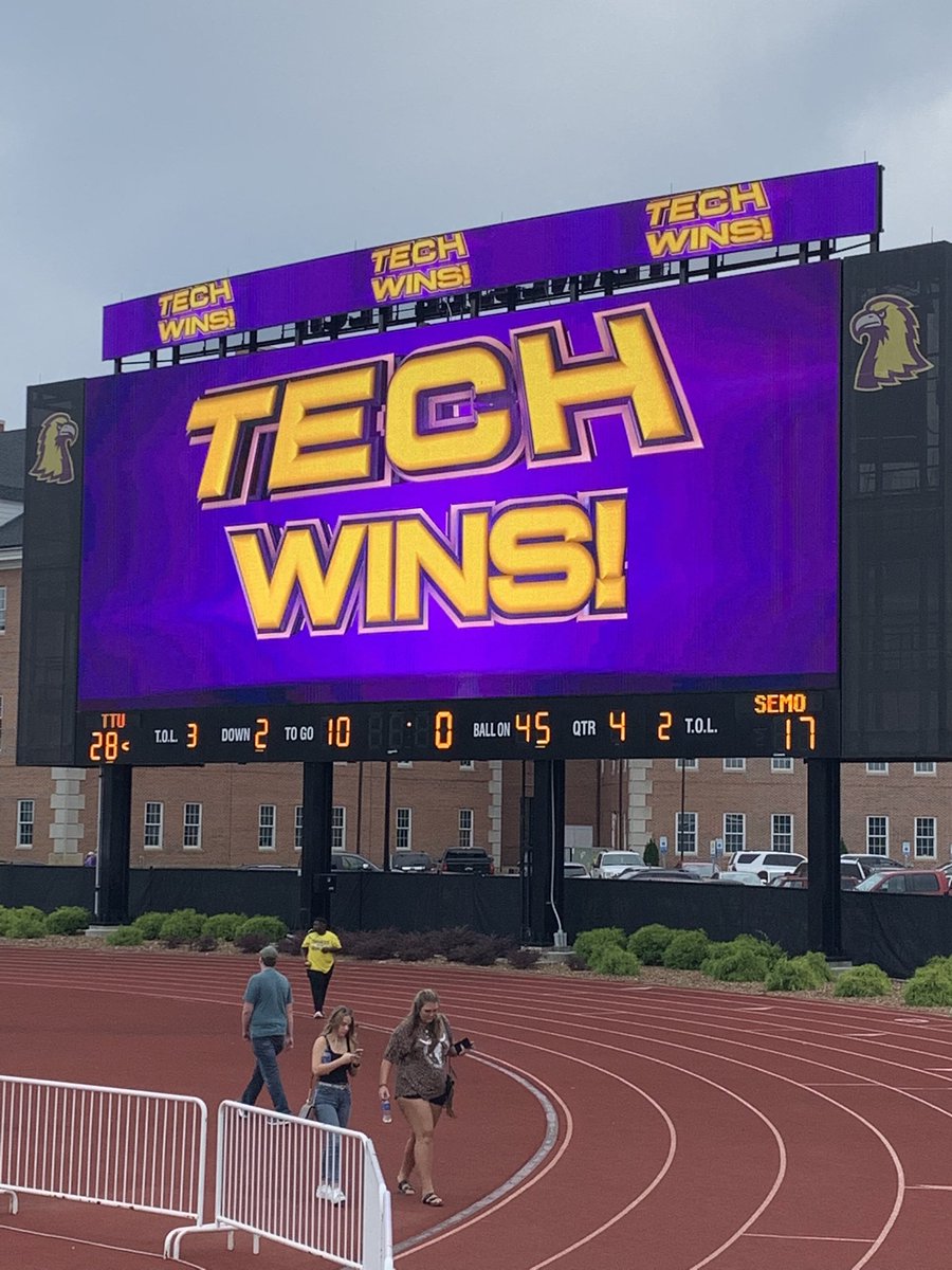 Big Win <a href="/TNTechFootball/">TTU Football</a>!! 
#WingsUp!