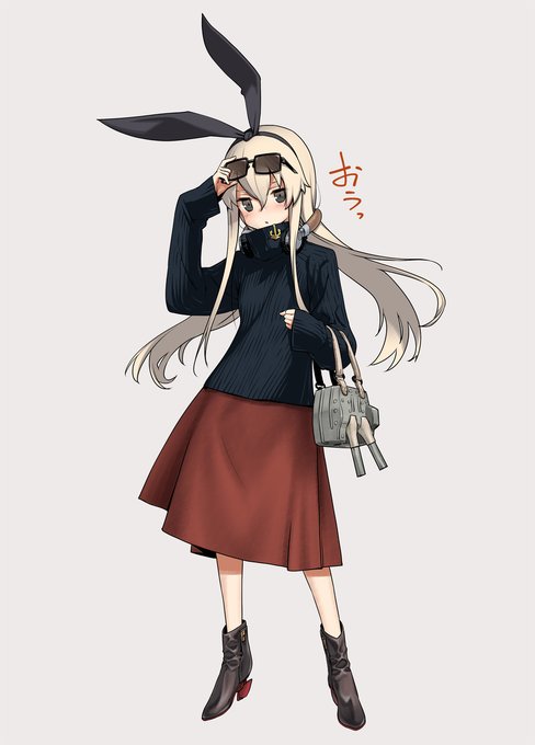 ぜかまし秋の装い #艦これ #島風 https://t.co/IM7nwy27ey 