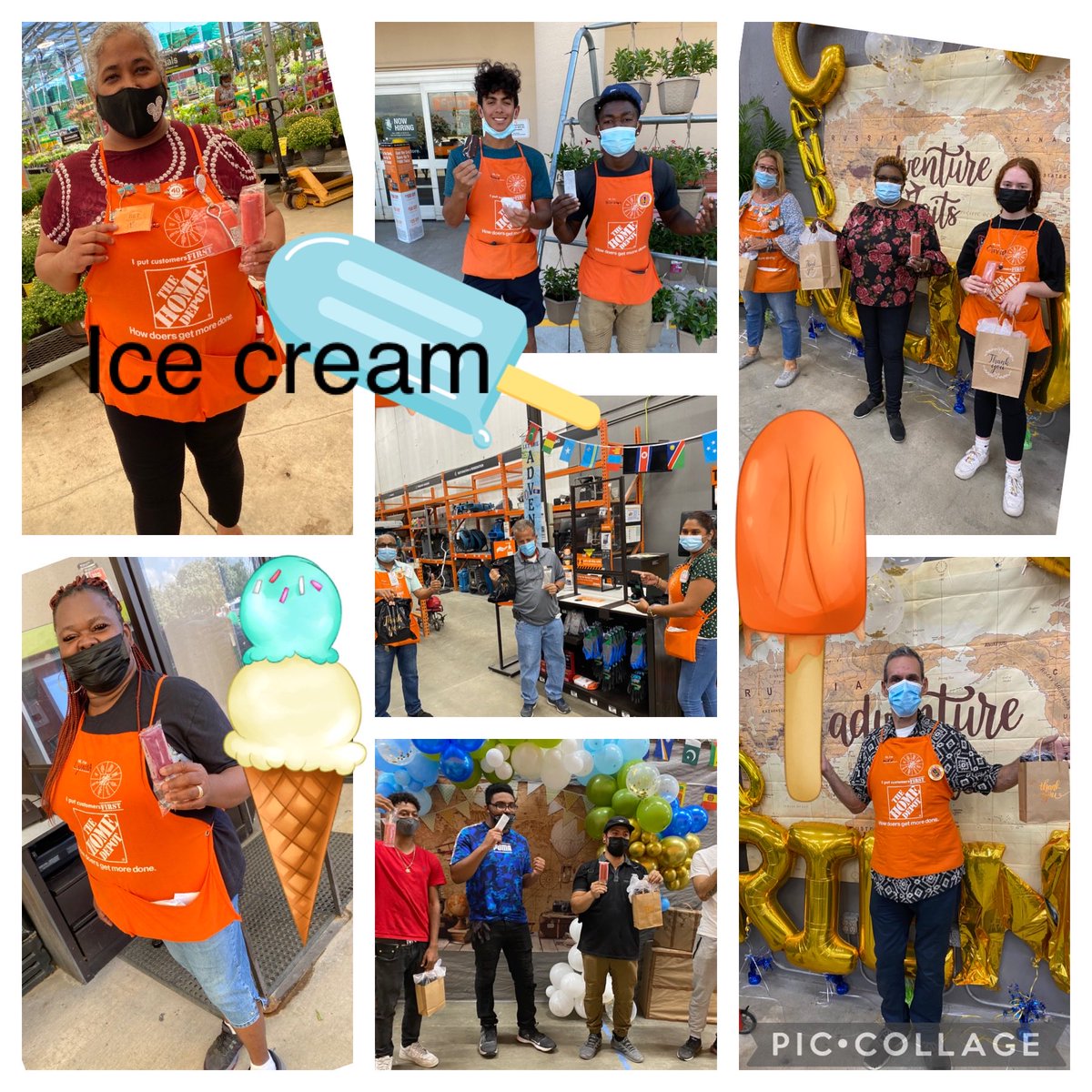 Celebrating CAM and FRIENDS <a href="/6310/">ash cass</a>. Keeping it cool with some ice cream ⁦<a href="/NareemaASM/">Nareema Montenegro</a>⁩ ⁦<a href="/Tayonewelsh/">Tayone Welsh</a>⁩ ⁦<a href="/ArgeoTamayo/">Argeo Tamayo</a>⁩ ⁦<a href="/6310Homedepot/">HomeDepot_6310</a>⁩