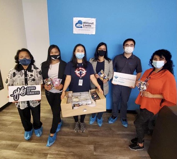 peoyork's tweet photo. PEO York Chapter was pleased to have the opportunity to donate 200 children's masks to support local charity institution @AutismInMind, a children's charity in the York region. These masks were locally made by Ginhette @goodsbyginhette; our design challenge winner. https://t.co/6XIh3aeYs0