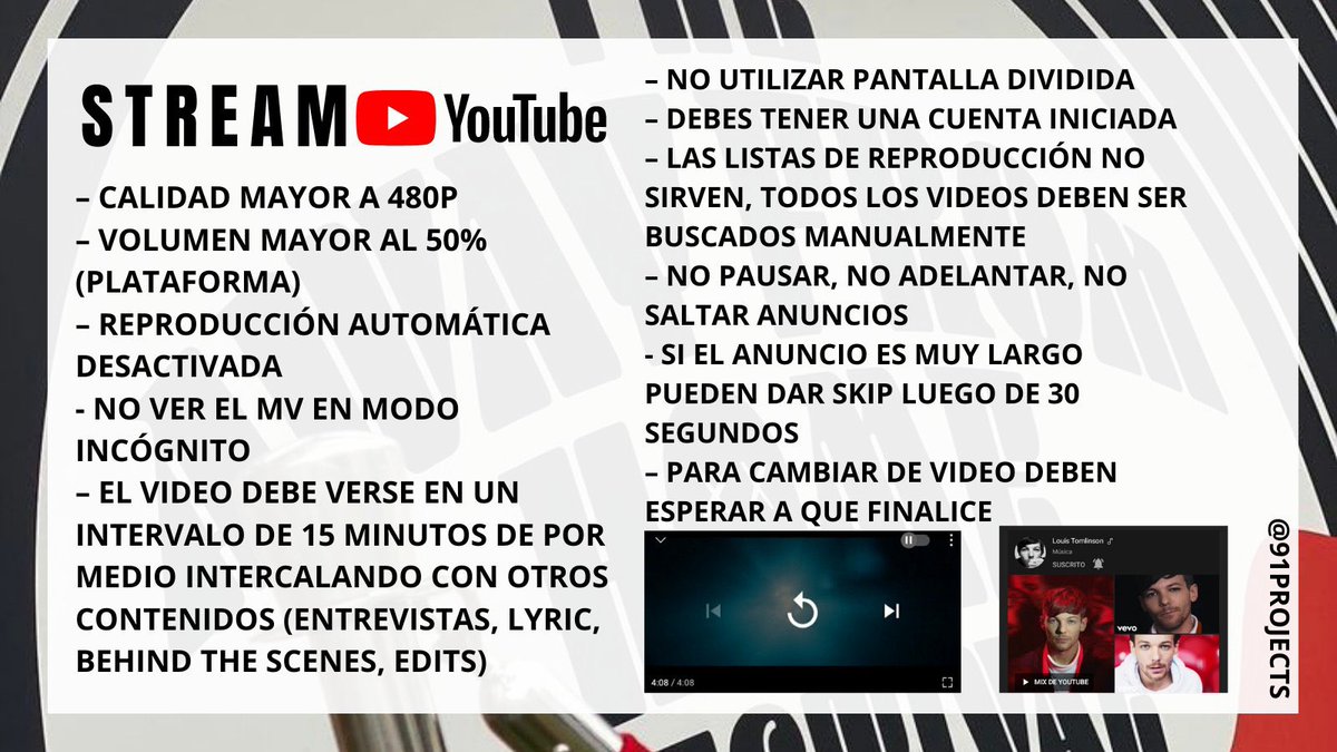 91Projects's tweet photo. 🎉YOUTUBE STREAMING PARTY🎉

Damos inicio a la streaming party en Youtube, además estaremos haciendo tendencia ‘STREAM DLIBYH ON YOUTUBE’ mientras hacemos stream.
¡Recuerden que la meta final es de 10M para el MV de Don’t Let It Break Your Heart!

Más info👇🏼 https://t.co/EM3ehZh6yN