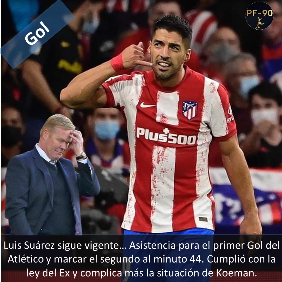 playfutbol90's tweet photo. Luis Suárez contra Barcelona, Asistencia y Gol. La Ley del Ex sigue vigente....
#futbol #fútbol #futebol #goldeldia #laligasantander #atleticomadrid #atleticomadridfans #suarez #suárez #luissuarez #suarezfans #luchosuarez https://t.co/88ZCsfiiIO