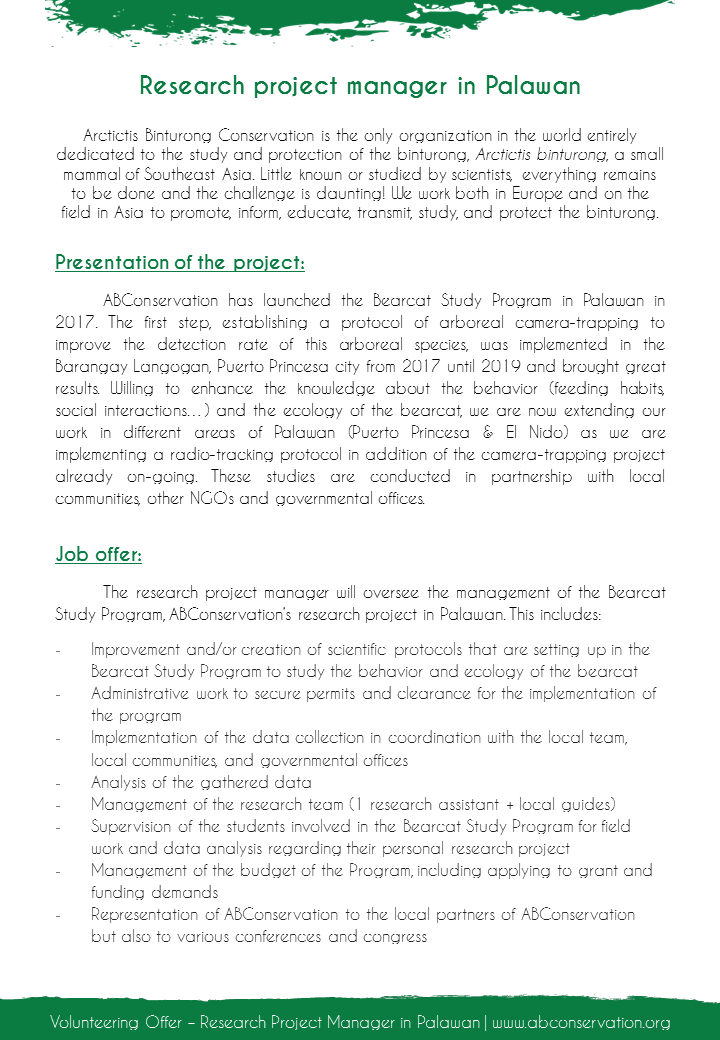 ABConservation - Arctictis Binturong Conservation tweet media