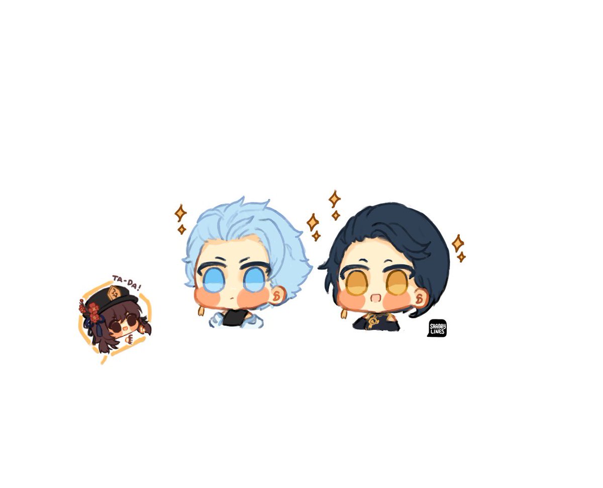 shabbylines's tweet image. #Chongyun gets a cool hair-do so #Xingqiu gets one too

#GenshinImpact