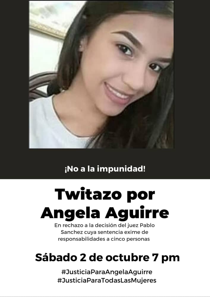 irenesuares1Sol's tweet photo. Recuerden que después de tres días, el cuerpo sin vida de la adolescente Ángela Aguirre lo encontraron flotando en el río, salieron todos en la embarcación, por lo tanto, todos son los responsables y culpables del femicidio agravado.
#Los7SonCulpables 
#JusticiaParaAngelaAguirre https://t.co/RpMxPjAaZk