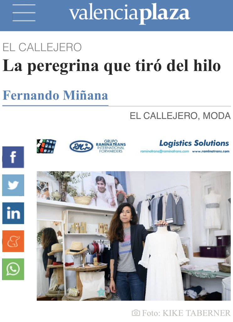 “La peregrina que tiró del hilo” Gracias <a href="/valenciaplaza/">Valencia Plaza</a> !!!. #LoQueCreesCreas